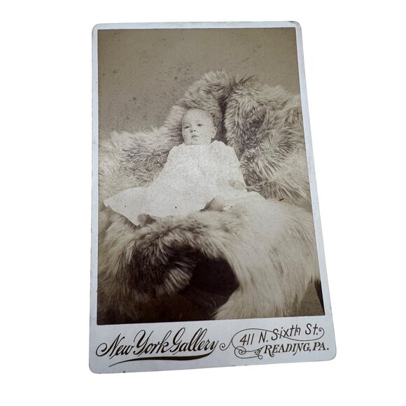 Lot of 3 Antique Cabinet Cards 1880s–1890s Reading PA JA Fritz New York Gallery - Picture 5 of 5